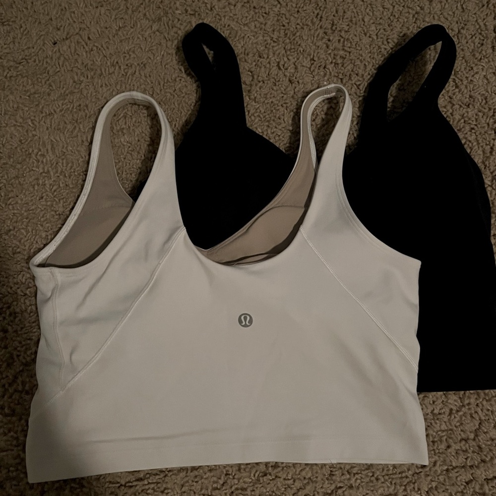Lululemon Align Tanks (black & white) size 6
